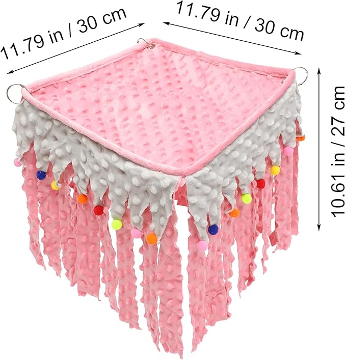 PRETYZOOM Small Pet Tent Hamster Hideout Cage Corner Hammock Square Hanging Shelter for Guinea Pigs and Rats