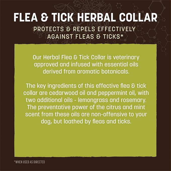 Earth Animal Apothecary Natural Flea & Tick - Herbal Collar for Small Dogs & Puppies - 1 Collar