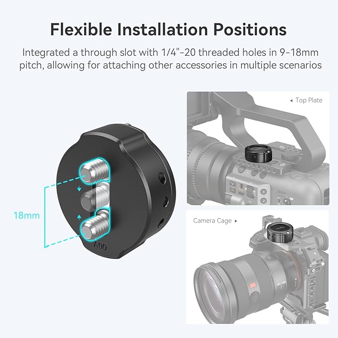 SMALLRIG Cage for AirTag with Dual 1/4"-20 Mounting Dual Screw Adapter Compatible Cage Plate - MD4149
