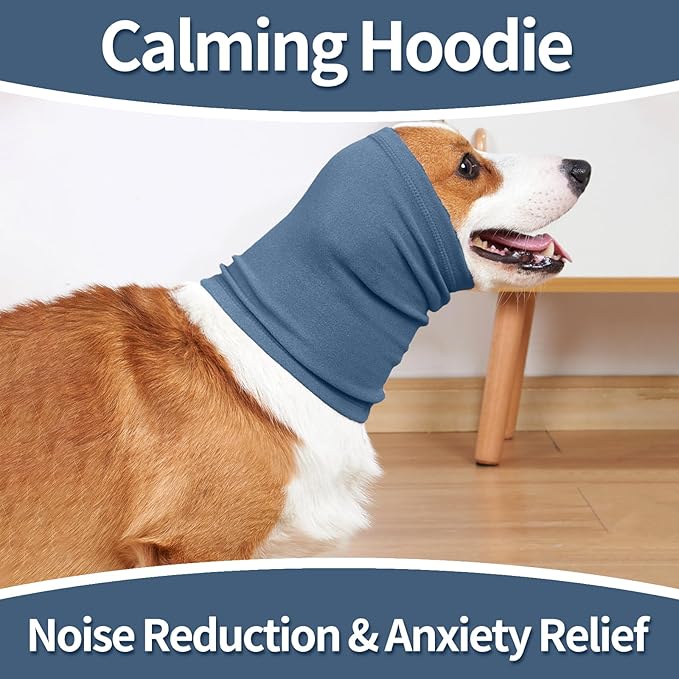 Nanaki Dog Calming Hoodie Ear Wraps for Dogs, Ear Protection Dog Fireworks Ear Head Muffs Dog Warp Anxiety Relief, Dog Hematoma Ear Wrap, Dog Head Cover The Grooming and Force Drying Dog Ear Protector