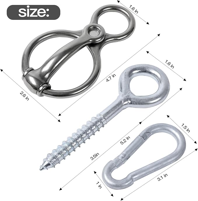 Martx Blocker tie Ring for Horses,Horse tack and Supplies Horse Accessories,Horse tie Ring Prevents Horses from Pulling Back Sturdy Stainless Stee