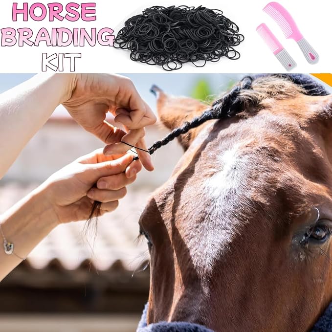 Horse Grooming Kit 12PCS, Horse Brushes for Grooming Supplies with Tote Bag, Horses Tack Brush Set for Effective Grooming and Cleaning, Gift for Horse Riders Beginners