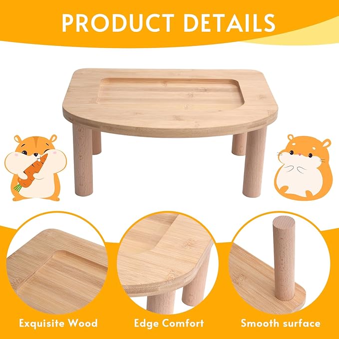 Hamster Wheel Platform, Hamsters Wheel Platform Compatible with Medium Hamsters Running Wheels Featuring Raised Edges for Enhanced Stability