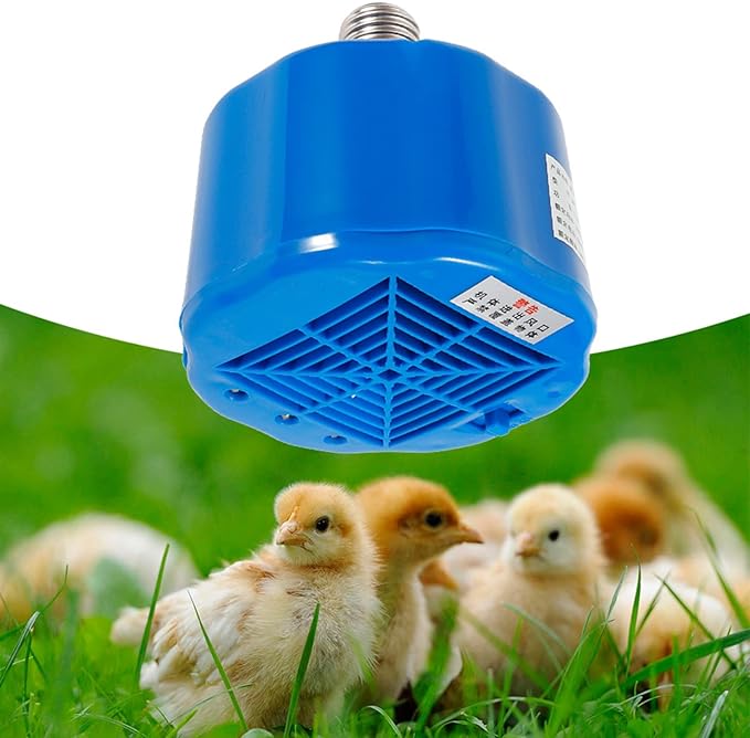 Yosoo Chicken Coop Heater with LED Lighting, Cultivation Heating Lamp with Thermostat Adjustable Fan Heater for Livestock Poultry 100-300W Animal Perfect for Small Animals and Reptiles
