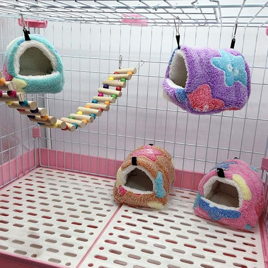 Cozy Hamster Hammock Small Pet Cage Tent Soft Warm Hanging House Bed Swinging Nest for Chinchilla Parrot Guinea Pig Rat