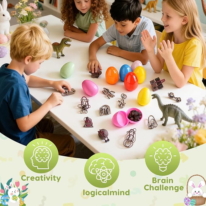 36 Pcs Brain Teaser Puzzles for Adults and Teens - Metal Puzzles 3D Puzzle Game Toys for Adults Teens - Wooden Unlock Interlocking Puzzle Adult IQ Education Smart Toys