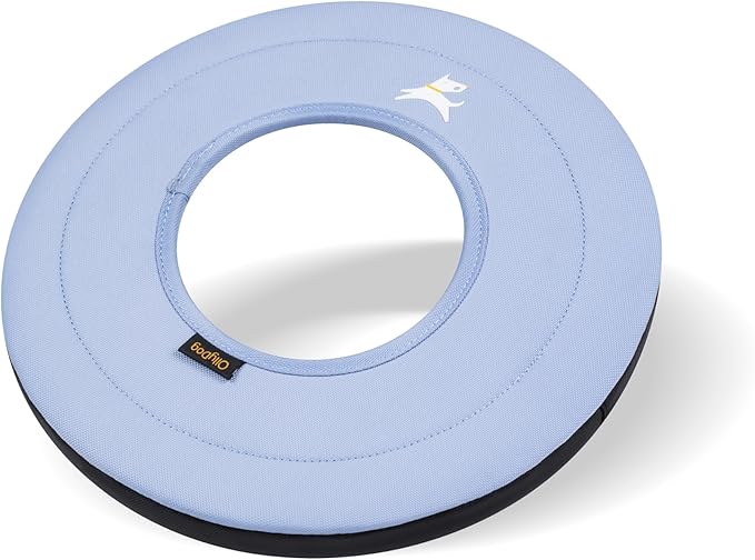 OllyDog Super Flyer, Floating Dog Disc for Water Play – Soft Durable Dog Fetch Toy, Eco-Friendly Recycled Material, Gentle on Teeth, Lightweight Flying Disc for Medium, Large Dogs (Blue Heron, 11")