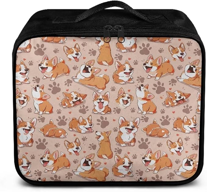 Rnyleeg First Aid Kit Bag Empty Cute Corgi Dog Medical Kit for Home Empty First Responder Bag Compact Lightweight Travel First Aid Pouch
