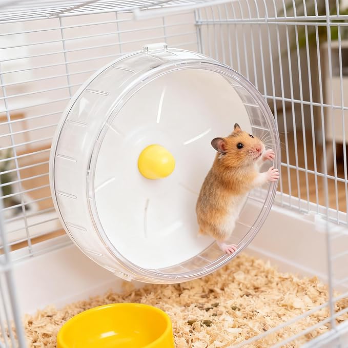 4.7 in Silent Hamster Wheel, Jogging Exercise Hamster Accessories for Cages, Dwarf Hamsters Toys for Golden Silk Shih Tzu Bear to Kill Time and Release Stress (Blue, 12cm)