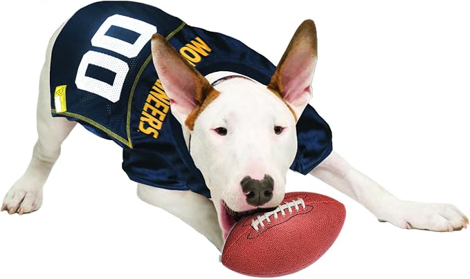 Pets First NCAA College West Virginia Mountaineers Mesh Jersey for DOGS & CATS, Large. Licensed Dog Jersey with your Favorite Football/Basketball College Team