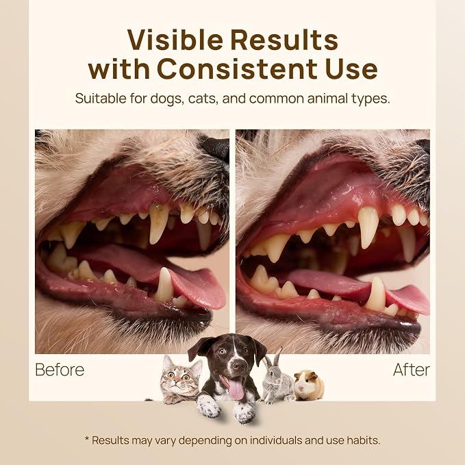 HICC PET Pro Dog Teeth Cleaning Finger Wipes for Dogs & Cats, No-Rinse Daily Oral Care Wipes, Soft Textured Finger Wipes for Teeth & Gum Cleaning, Dog Toothbrush Alternative, 50 Count, Peanut Butter
