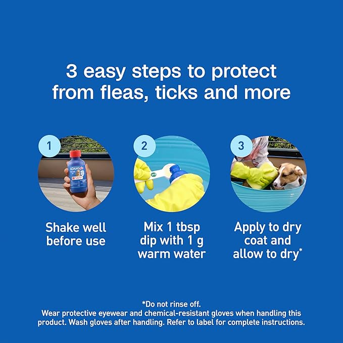 ADAMS Plus Pyrethrin Flea Dip for Dogs and Cats, Kills and Repels Fleas, Ticks, Lice, Gnats, Mosquitoes and Flies, for Dogs, Cats, Puppies, & Kittens, 4 Fl oz (Pack of 2)