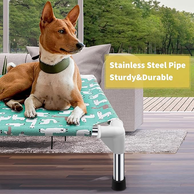 Elevated Dog Bed Pet cot - Pet Bed for Medium Dogs | Elevated Pet Bed for Indoor and Outdoor Use for Medium Pets