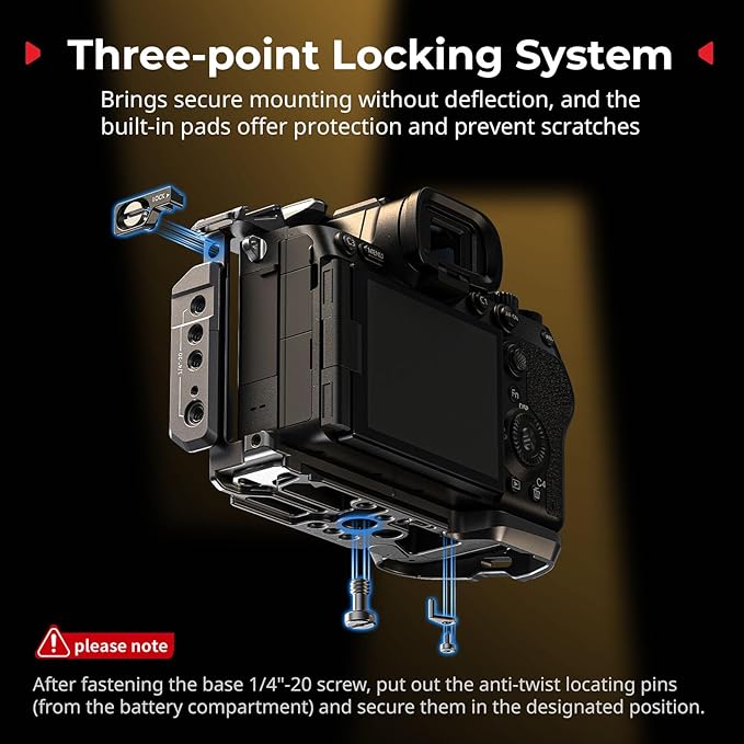 SmallRig A7 V / A7R V / A7 IV Cage Advanced Kit for Sony Alpha 7 V/Alpha 7R V/Alpha 7 IV, with Quick Release Plate for Arca, Includes Top Handle/Side Handle/Cable Clamp for HDMI