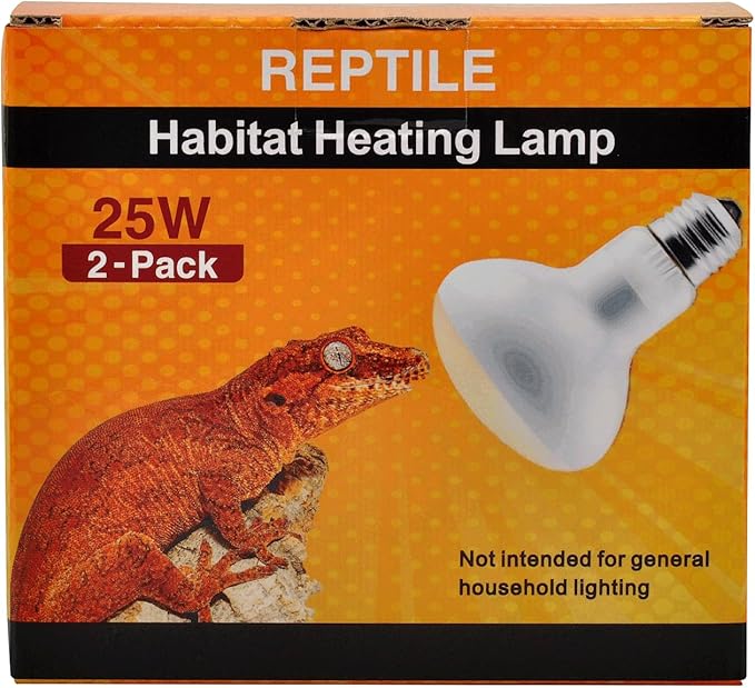 Sundew 2-Pack 25W/50W Reptile Heat Bulb, Dimmable Basking Spot Lamp for Reptiles & Amphibians, Daytime Heating Light for Bearded Dragon, Gecko, Lizard, Snake, Turtle - E26 Base (25, Watts)