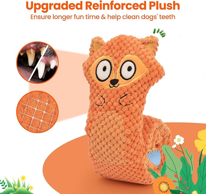 HGB Large Squeaky Dog Puzzle Toy for Boredom & Teething, Tough Interactive Dog Chew Toys for Snuffle Foraging & Treat Dispensing IQ Training, Ideal for Large Medium Small Dogs to Keep Them Busy