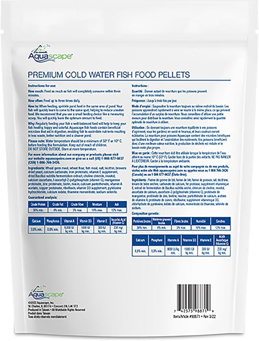 Aquascape Premium Cold Water Fish Food Pellets (2.2 lbs / 1 kg)
