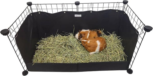 Hayzee Original Guinea Pig Hay Holder Feeder Litter Box Less Mess Encourages Natural Burrowing Instincts and Provides Ample Supply of Hay to Guinea Pigs and Rabbits (Black, 22")