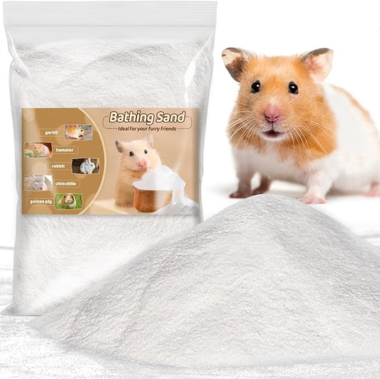 Sukh 47OZ Hamster Sand Bath - Fine Desert Sand Hamster Bedding Reptile Silica Sand Gerbil Hideout for Hamster Squirrel Guinea Pig Rabbit Chinchillas Gerbil Syrian Mice Small Animals Small Pets