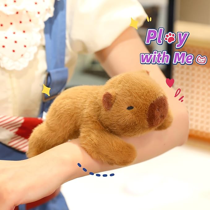 Ditucu Cute Palm-Sized Capybara Stuffed Animal Soft Capibara Plush Doll Small Plushies Toys Gifts for Kids Brown 7.8 inch