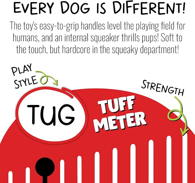Jolly Pets Jolly Tug-a-Mal Turtle Tug/Squeak Toy, Extra Large (JTA75)