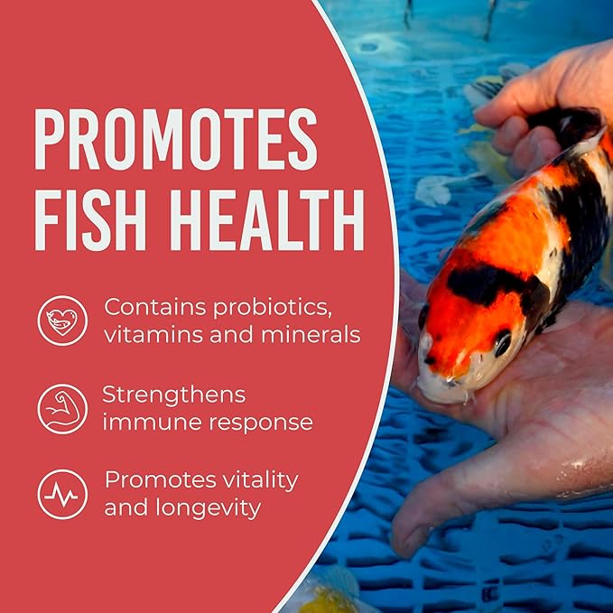 Blue Ridge Koi Fish Food 50lb - Koi Food Color Growth Formula, Goldfish Food, Premium Fish Food for Ponds, Ponds Fish Food, Floating Pond Pellets