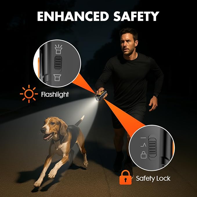 YUYQA Dog Bark Deterrent Device, 3X Ultrasonic Anti Barking, 6 Training Modes 23 FT Range Barks No More Indoors Outdoors Behavior Correct Safe & Humane Rechargeable Compact Bark Control for Dogs