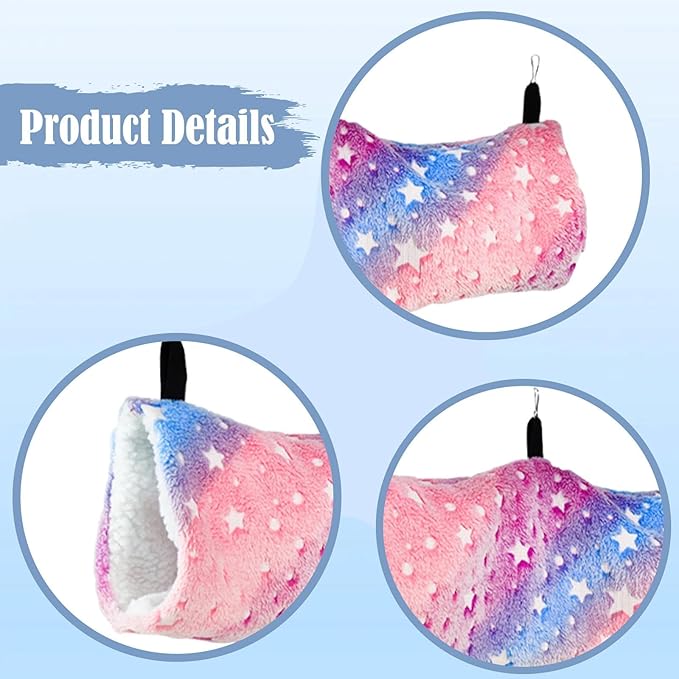 Ferret Hammock Hanging Tunnel Bedding Cute Nest Hanging Hamster Toy for Squirrel Sugar Glider