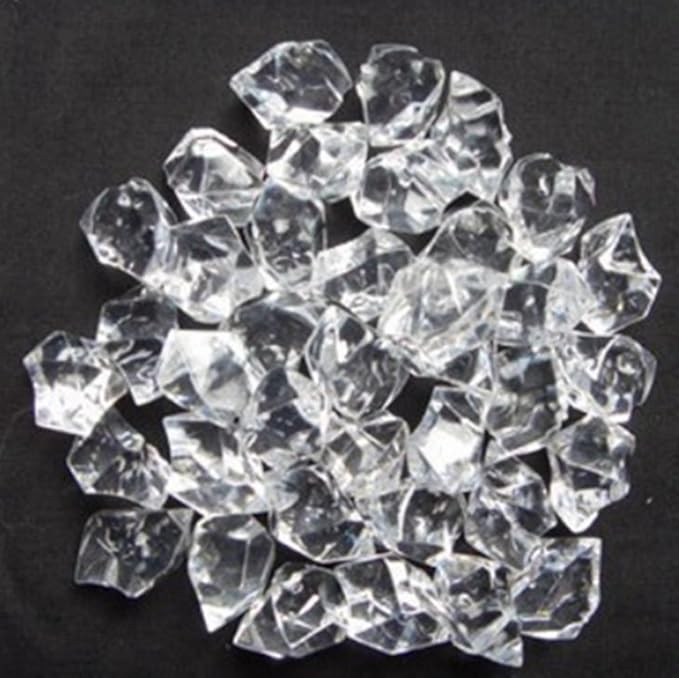 Ivie Colorful Crystal Stone Acrylic Glass Transparent Stone for Fish Tank,Aquarium,Terrariums,Vase,Plants,Garden Decoration (200grams) (purple)