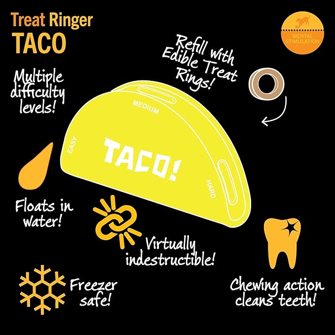 Treat Ringer Taco Toy for Medium Dogs
