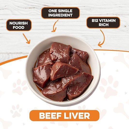 BRUTUS & BARNABY Dog Food Topper - Beef Liver - Enhance Your Dogs Meal with This Flavor Packed Mix - Sprinkle On Dog Food Flavoring for Picky Eaters - Just One Single Ingredient