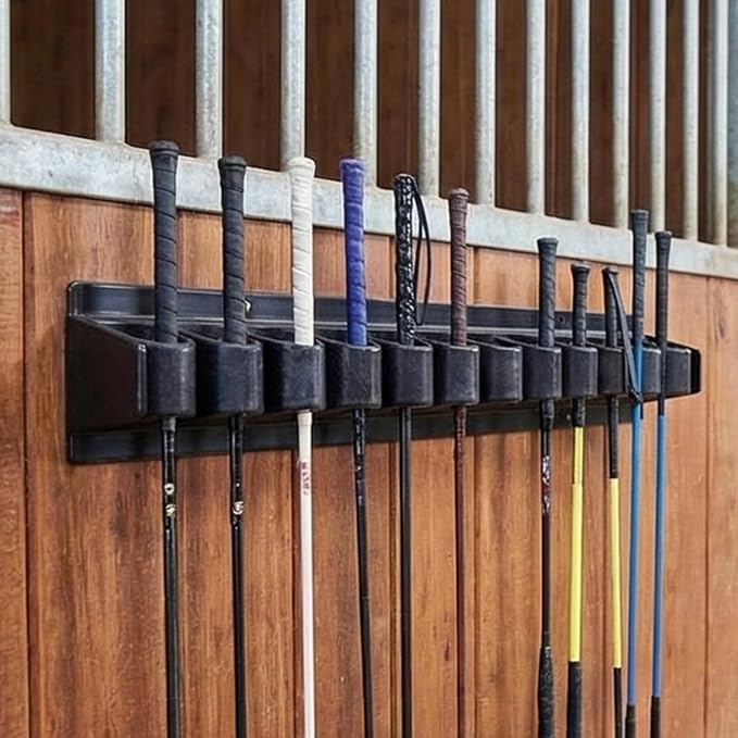 Long Whip Tool Storage Rack Wall Mounted Whip and Crop Holder Wand Display Stand for Professional Riders Horse Rack