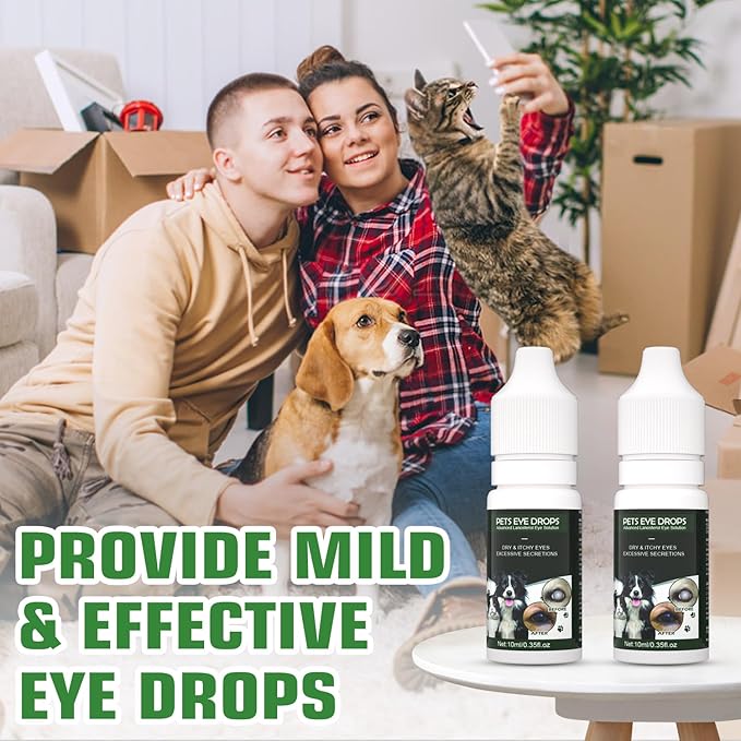 BrennenstuhlCataract Drops for Dogs - Pet Dog Eye Drops for Relieving Eye Itching and Clean Tear Stains - Removing Eye Stains - Improving Clarity - All Natural Pet Eye Health Care (2 X 10 ml)