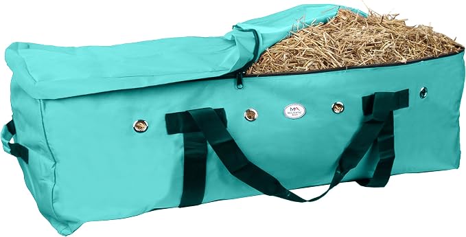 Majestic Ally 1200 D Nylon Fabric Large 44” x 20” x 16” and Extra Large 53"x 24" 20" Heavy-Duty Hay Bale Storage Bag (Red) (Extra Large, Turquoise)