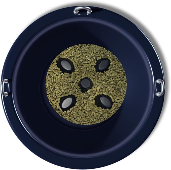 Drop 'N' Slow® Patented Portable Equine Slow Feeder Insert Fits 12 Inch Round Feed Tubs – Reduces Choke, Curbs Bad Eating Habits, Promotes Healthy Digestion