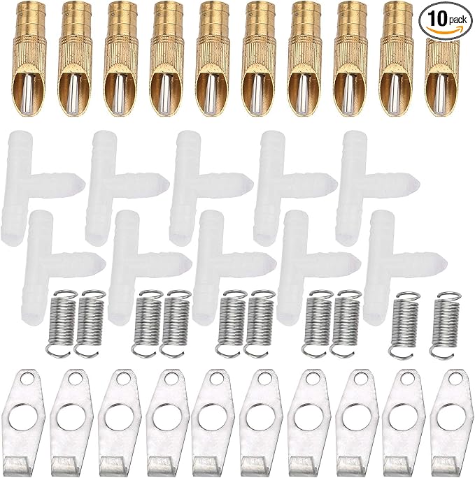 10Pcs Automatic Rabbit Water Feeder, Stainless Steel Nipple Waterer for Rabbit Bunny(#1)