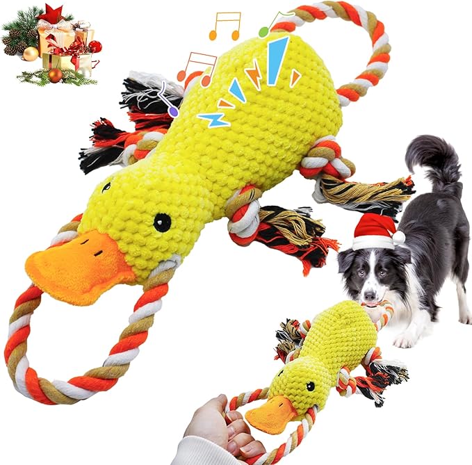 YZHDUXIU Tug of War Dog Toy, Squeaky Dog Toys Interactive Duck Puppy Toys to Keep Them Busy