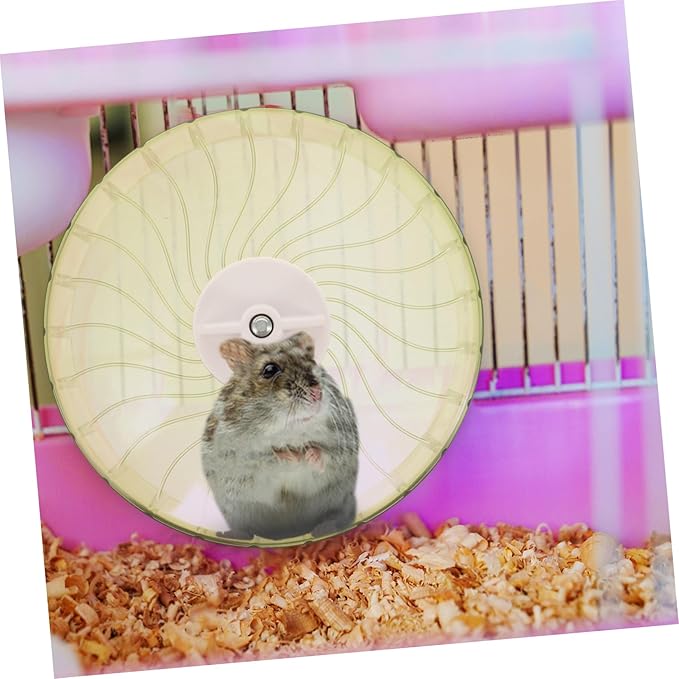 Abaodam Silent Hamster Running Wheel 12 Inch Dual Bearing Crystal Exercise Wheel for Hamsters Gerbils and Chinchillas for Quiet Play and Healthy Exercise