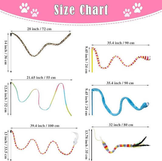 Sumind 6 Pieces Cat Toys Interactive Cat Wand Toys with Feather and Bell Safe Teaser Catcher Stick Toy Colorful and Sounding Christmas Wand for Cats Kittens Training Pets Exerciser