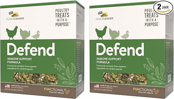 FlockLeader Defend, Functional Poultry Treats for Immune Support, 3.5 lb (Pack of 2)
