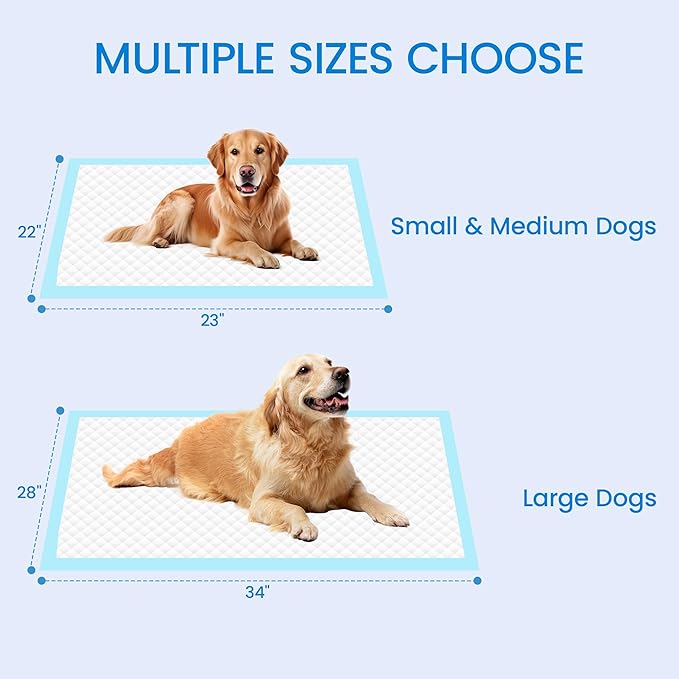 22"×23" Pee Pads for Dogs Disposable Underpads - 90 Count