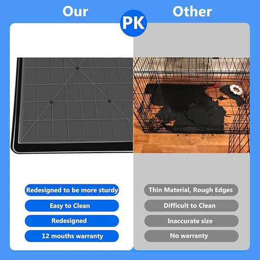 Dog Crate Tray 29" - ChewProof Replacement Pan, Easy to Clean, Easy to Assemble,Ideal for Potty Training - Perfect for Pet Crates & Kennels (Tray 29" fit 31" Crate)