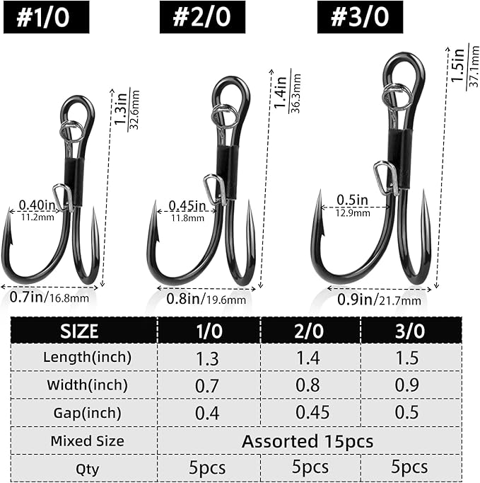 9KM DWLIFE Live Shrimp Hooks 10/15PCS Double Fishing Hooks Shrimp Hooks Fishing Saltwater Keep Alive Bait for Catfish Bass