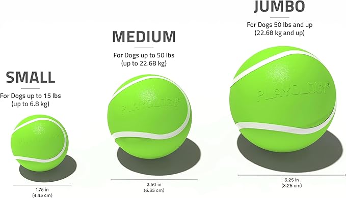 Playology Dog Toys | Squeaky Chew Ball for Large Dogs | Sweet Potato Scented Jumbo Dog Ball | Bouncy Floating Chew Toys for Fetch