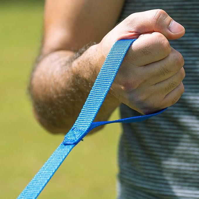 Hi Kiss Dog/Puppy Obedience Recall Agility Lead - 15ft, 20ft, 30ft, 50ft, 100ft Training Leash - Great for Training, Play, Camping, Backyard Blue 20 Feet