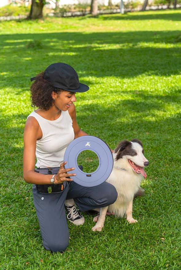 OllyDog Super Flyer, Floating Dog Disc for Water Play – Soft Durable Dog Fetch Toy, Eco-Friendly Recycled Material, Gentle on Teeth, Lightweight Flying Disc for Medium, Large Dogs (Blue Heron, 11")