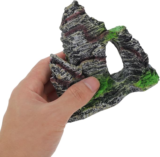 Toyvian Aquarium Decorations Set, 13piece Lifelike Artificial Aquatic Plants with Realistic Rock Cave Hideout Fish Tank Accessories Kit for Goldfish and Tropical Fish