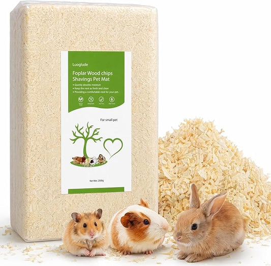 88oz Natural Aspen Wood Pet Bedding – Low Dust, Odor Control & Ultra Absorbent Shavings for Hamsters, Parrots, Guinea Pigs & Small Animals