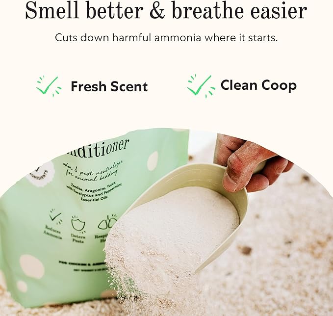 Grubbly Farms Coop Necessities Bundle - Chicken Grit, Layer Calcium & Coop Conditioner - Proper Digestion, Strong Eggshells & Odor Control - Rose Quartz Grit, Aragonite Calcium, Deodorizer