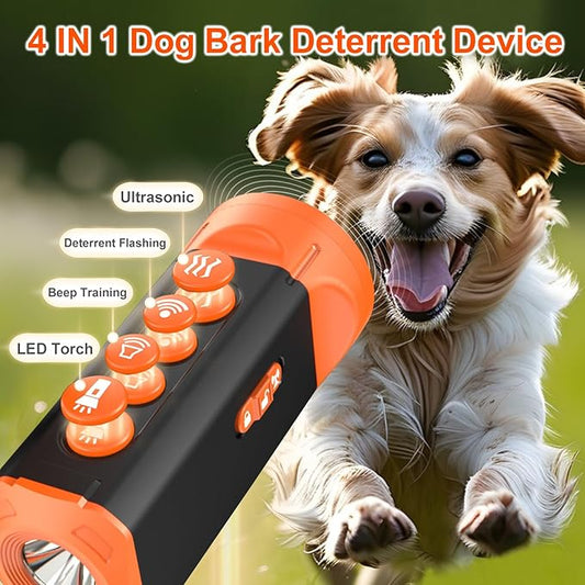 Dog Bark Deterrent Devices Anti Barking Device for Dogs Ultrasonic Bark Stopper Portable Dog Training Tool Indoor Outdoor Up to 30ft Correct Bad Behavior of Dog or Neighbor's Dog